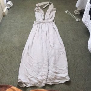 Gorgeous tan vacation maxi dress